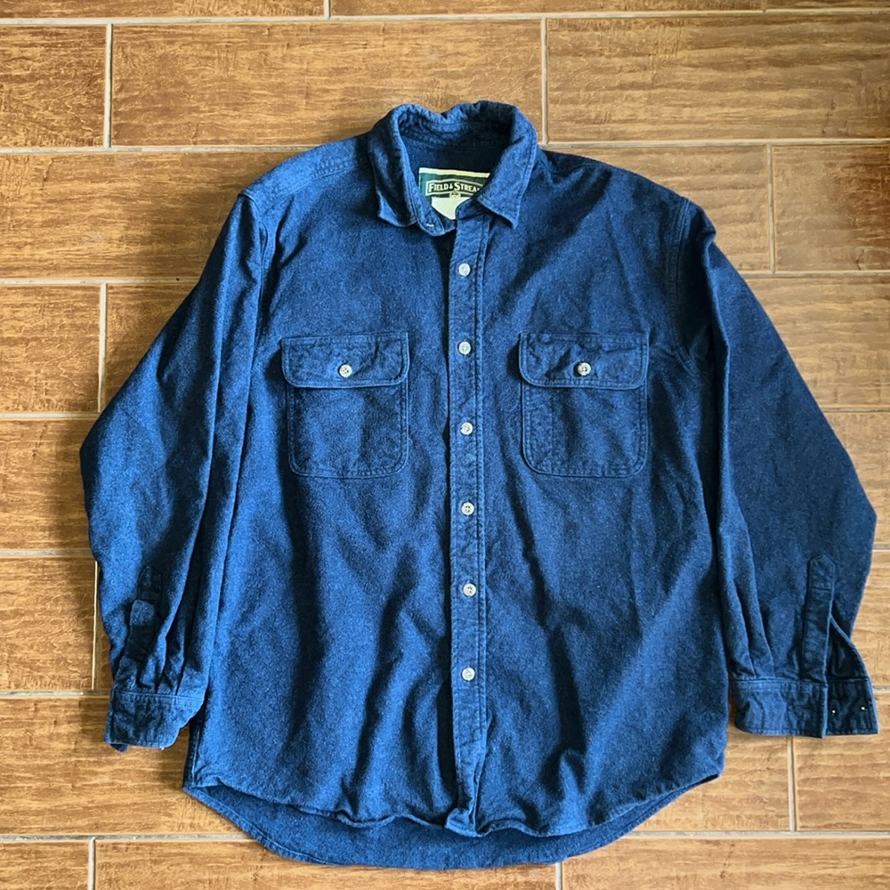 Field and Stream Men's Cotton Button Down size L.